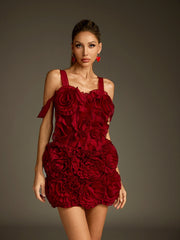 Off Shoulder Flower Skirt Set