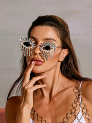 Rhinestone Fringe Sunglasses