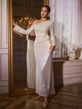 Flower Sequin Maxi Dress