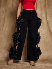 Flower Hollow Jeans