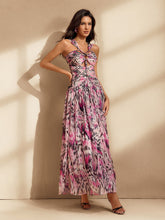 Twisted Printed Maxi Dress