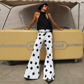 Retro Stylish Polka Dot Flare Pants