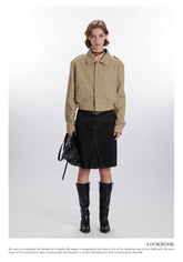 Classic Style Khaki Utility Jacket