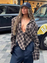 Plaid Oversize Deconstruction Shirt