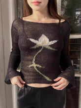 Charming Flower Pattern Sweater
