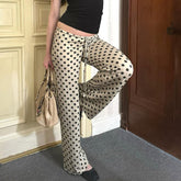 Classic Timeless Polka Dot Flare Pants