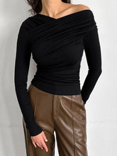 Commute Modern Off Shoulder Long Sleeve Top