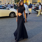 Party Sexy Belly - Baring Gathered Maxi Dress