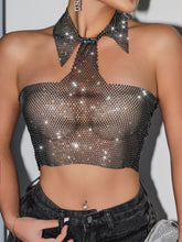 Mystique Sparkling Mesh Halter Top