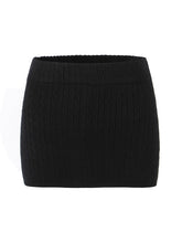 Classic Black Knit Mini Skirt