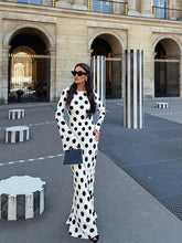 Black and White Polka Dot Mermaid Maxi Dress