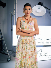 Floral Embroidered Midi Dress