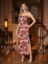 Floral Sequin Midi Dress