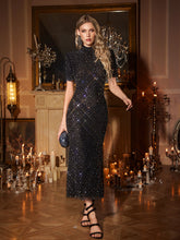 Short Sleeve Diamond Mesh Dress