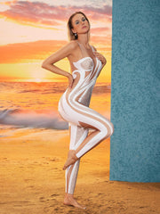 Combinaison imprimée de strass