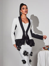 Long Sleeve Flower Blazer