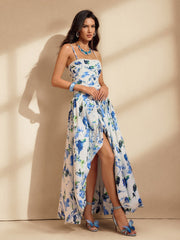 Spaghetti Floral Printed Maxi Dress