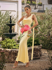 Floral Scarf Maxi Dress