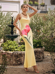 Floral Scarf Maxi Dress