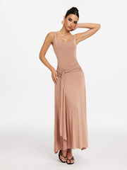 Spaghetti Draped Maxi Dress
