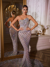 Robe longue sirène bustier