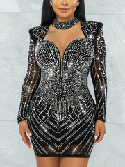 Sequin Mini Drilling Party Dresses