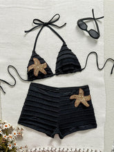 Sequins Starfish Halter Bikini Two-pieces Bikini Set