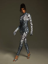 Long Sleeve Animal Printed Jumpsuit