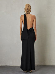 Backless Maxi Dress In Black