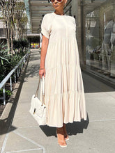Solid Color Ruffle Dresses