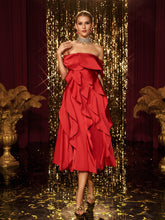 Off Shoulder Ruffle Maxi Dress