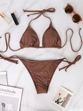 Thong Bikini Two-Piece Set Popular Style Lace-up Lady's Swimwear Micro Thongs Bikini Swimsuit