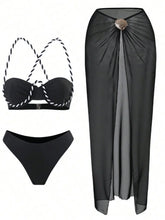 XS - L 3PCS With Underwired Bikini Three-pieces Bikini Set