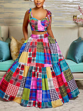 Plaid Color Block Dresses