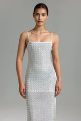 Robe longue dos nu à strass