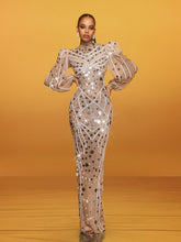 Long Sleeve Embellished Maxi Dress