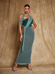 Strapless Patchwork Maxi Dress