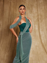 Strapless Patchwork Maxi Dress