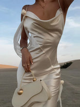 Satin Halter Maxi Dress