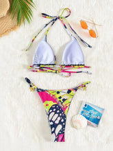 butterfly print halter bikinis Sets two pieces biquini thong Swimsuit Biquini conjunto de bikini tankiniwear