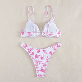 print bikinis Sets two pieces underwire swimsuit bikini Swimsuit Biquini conjunto de bikini tankini