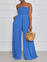 Wide Leg Chiffon Jumpsuits