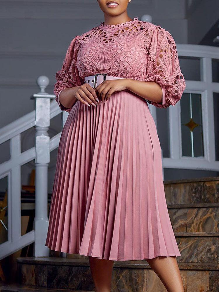 Lace Pleated Dresses