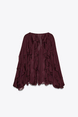 Leisure Style Ruffle Blouse