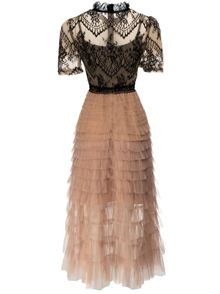 Lace Ruffle Tulle Dresses