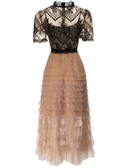 Lace Ruffle Tulle Dresses