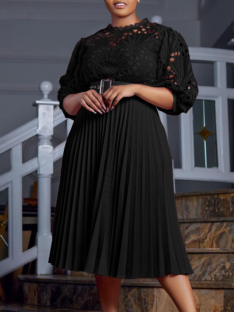 Lace Pleated Dresses