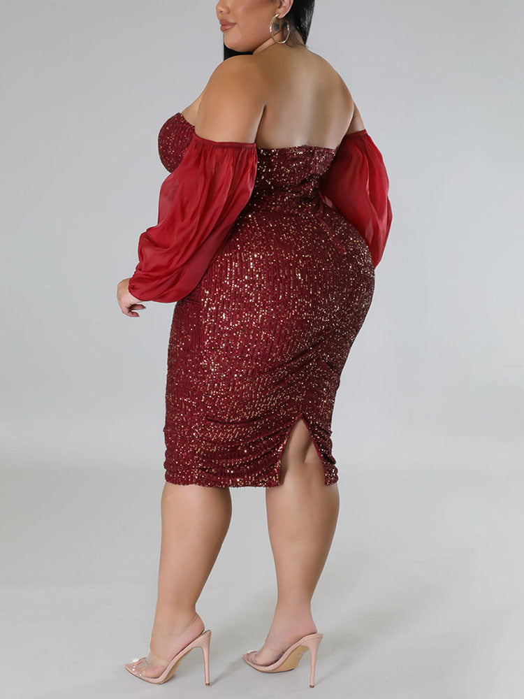 Sequin Tube Midi Holiday Dresses