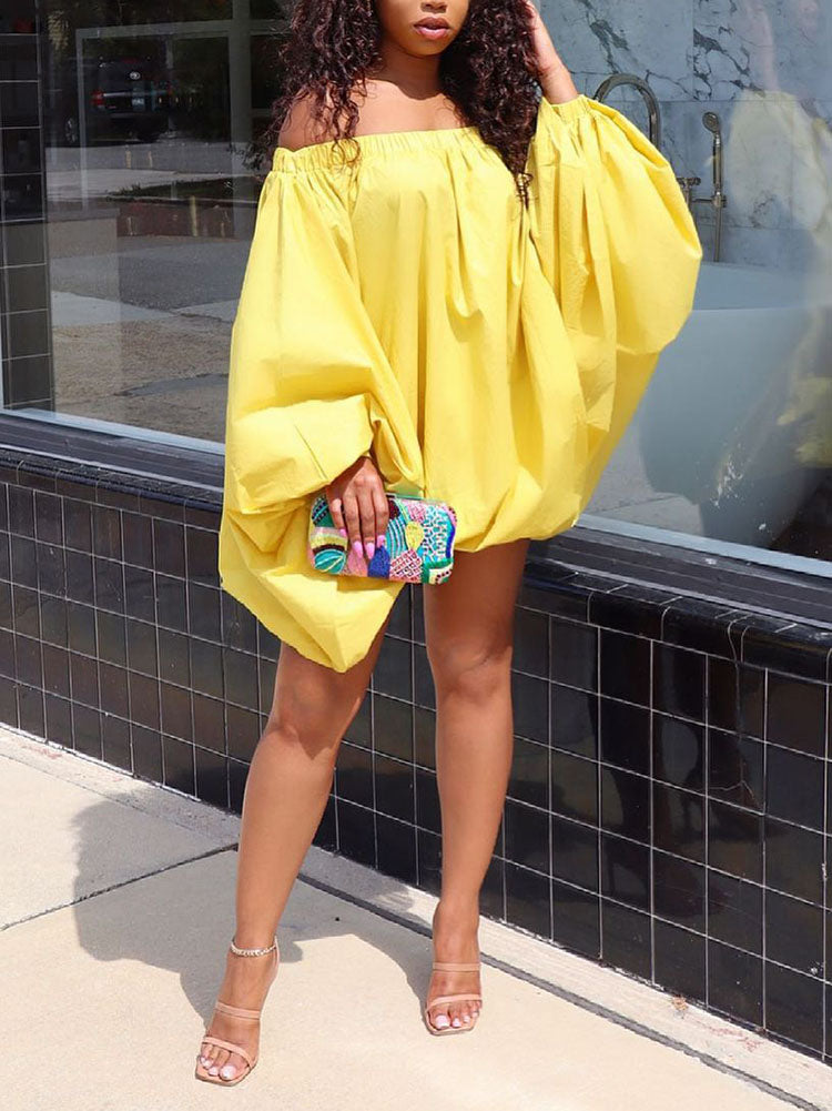 Off Shoulder Puff Sleeve Dresses