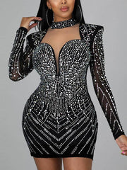 Sequin Mini Drilling Party Dresses